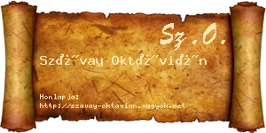 Szávay Oktávián névjegykártya